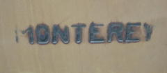 Branded "Monterey" signature. 